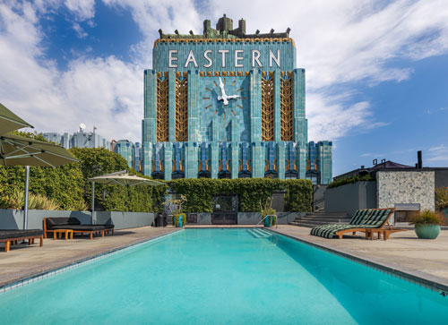 Eastern Columbia Building, designed by Claud Beelman (1929), converted to condos by Killefer Flammang Architects (2006). Photo: Stephen Schafer, Authors on Architecture: Preserving Los Angeles