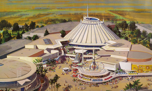 Space Mountain at Disneyland Photo: Maxine Berley, Authors on Architecture: Universal vs. Disney
