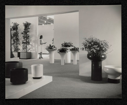 Architectural Pottery Showroom with model, Robertson Boulevard, L.A., 1964?Max and Rita Lawrence, Architectural Pottery Records (Collection 1587). Photo: UCLA Library Special Collections, Charles E. Young Research Library, University of California, Los A, Authors on Architecture: Architectural Pottery